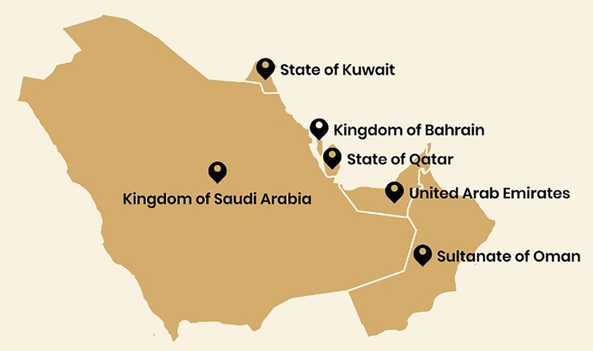 Map-of-the-GCC-member-countries